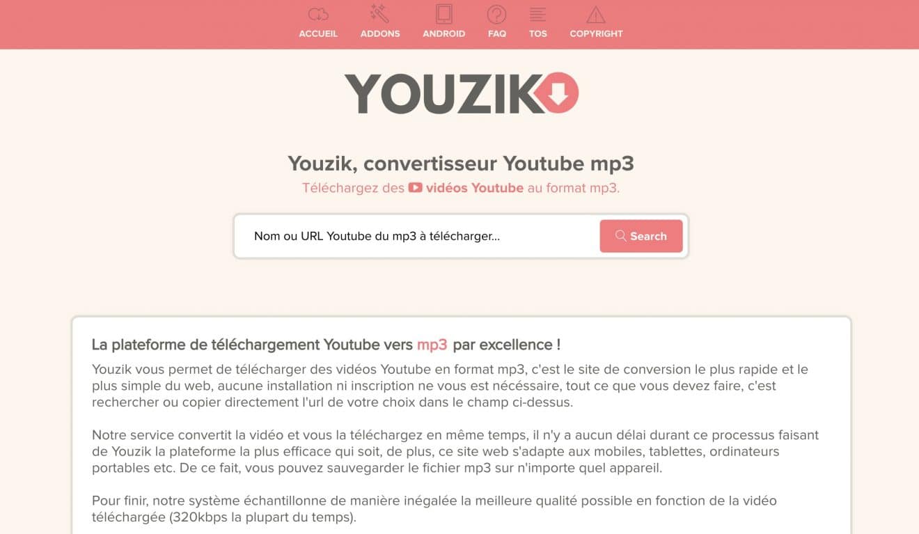 Youzik : le meilleur convertisseur YouTube en MP3